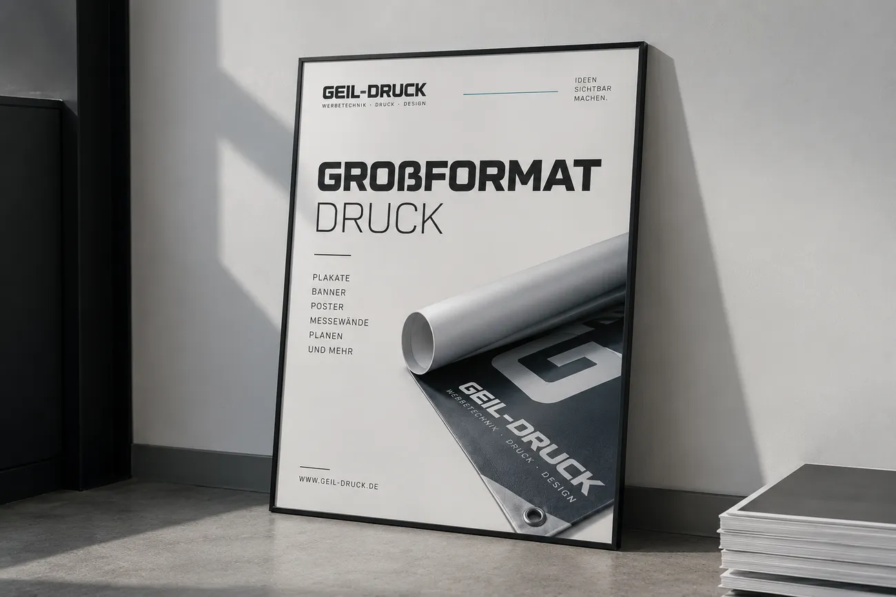 Großformatiges Geil-Druck-Plakat
